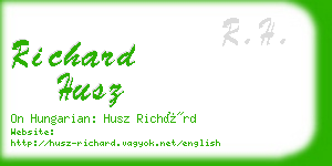 richard husz business card